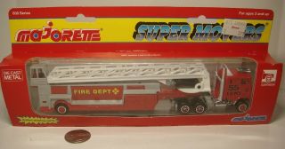 Vintage Majorette Fdny Fire Engine Ladder Truck Ho Scale Die Cast Mip.  612