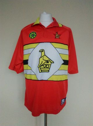 Zimbabwe Asics Vintage Cricket 1999 World Cup Shirt Size Extra Large Xl