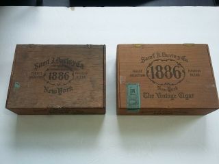 2 Wood Cigar Box Sam 