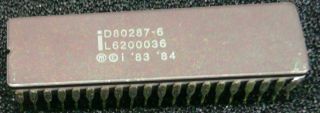 Vintage Intel Math Coprocessor D80287 - 6 40 - Pin Cerdip D80287