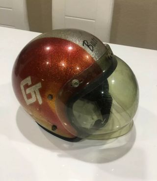 ❤️rare Vintage Buco Gt Motorcycle Helmet With Full Face Shield.  Gran Prix Usa