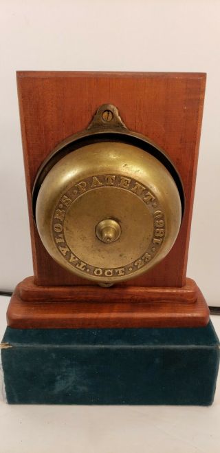 Vintage Taylors 1860 Hand Crank Door Bell/school Alarm Bell Brass