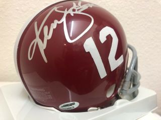 Ken Stabler Signed Alabama Crimson Tide Football Mini - Helmet Authentic GDC 16919 2