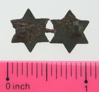 Poland Judaica Star of David pin hebrew antique Jewish badge RARE 2