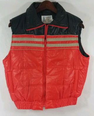 Alpine Ski Vest Vintage Mens Large.  Red/black