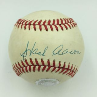 Hank Aaron Signed Autographed Official National League Baseball With Jsa