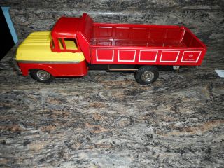 Vintage S & E Japan Tin Toy Friction Drive Dump Truck