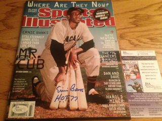Chicago Cubs Ernie Banks Autographed Signed Sports Illustrated July 2014 Jsa