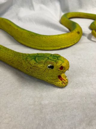 Vintage Green Rubber Snake Jiggler 1970s/1980s Era 5.  5 Feet Long A1 2