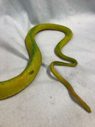 Vintage Green Rubber Snake Jiggler 1970s/1980s Era 5.  5 Feet Long A1 3