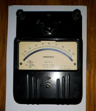 Analog Vintage Laboratory Ammeter Amper Meter 0 - 1 A Ussr 1966 Years Made