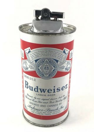 Vintage Budweiser Beer Can Table Top Lighter 5 5/8 "