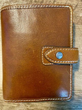 Filofax Pocket Size Malden Organizer - Ochre Antiqued Leather
