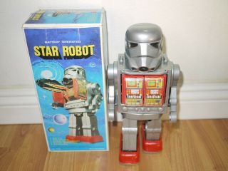 Vintage Sonic Control Star Robot Battery Operated Toy Hong Kong Storm Trooper