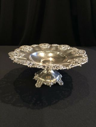 Antique Theodore Starr Pierced Sterling Silver Serving Compote Hallmarked