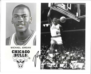 Michael Jordan Autographed/signed 8x10 Photo W/coa Chicago Bulls 1987
