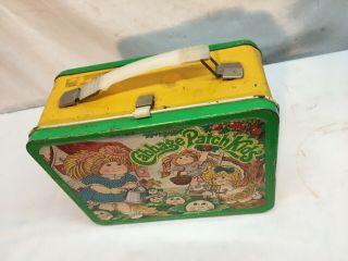 1983 Cabbage Patch Kids Metal Lunch Box By Thermos Brand Vintage Lunchbox 2