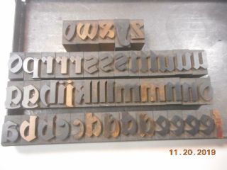 Printing Letterpress Printer Block Decorative Antique Wood Alphabet 2