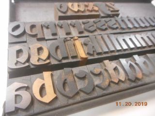 Printing Letterpress Printer Block Decorative Antique Wood Alphabet 3