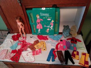 Vintage 1962 Tammy Doll Ideal Toy Corp Tammy Bs - 12 1 W/clothes & Phone Case