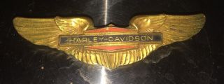 Vintage Harley Davidson Gold Wings Pin 1970s Era