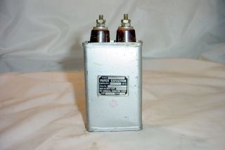 Vintage Cornell Dubilier Pio Capacitor 0.  5uf 3000 Vdc High Voltage