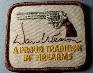 Cool - Vintage Dan Wesson Arms Cloth Patch A Proud Tradition In Firearms