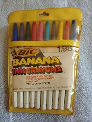 Vintage Bic Banana Ink Crayons
