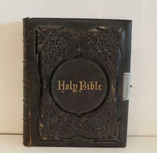 Antique 1881 Holy Bible W/ Old & Testaments Holman 