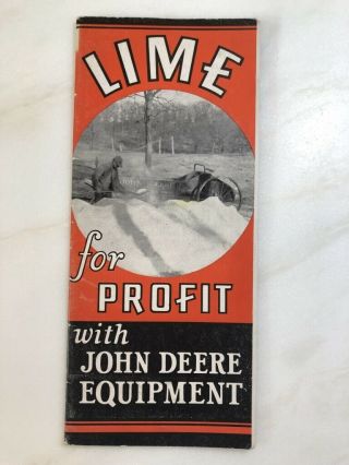 1937 John Deere Lime Spreader Advertising Farm Tractor Brochure Vintage