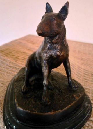 Antoine - Louis Barye Bronze Of An English Bull Terrier.  A Very Rare Antique.