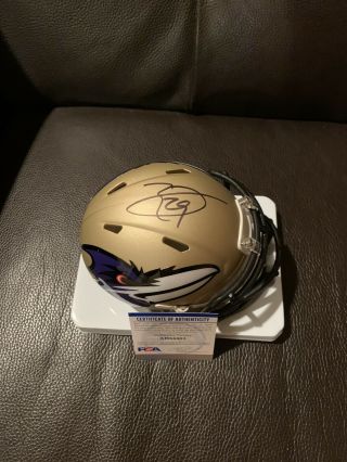 Earl Thomas Signed Baltimore Ravens Amp Mini Helmet Psa/dna
