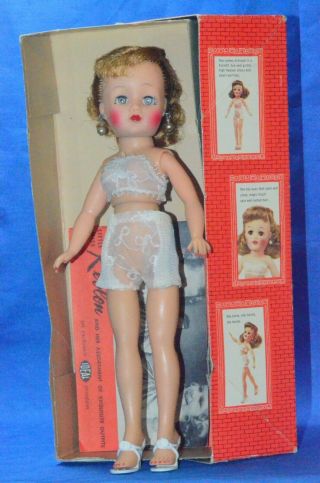 Vintage Swivel Waist Little Miss Revelon Doll And Box And Brochure