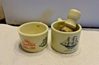 2 Vintage Old Spice Mugs With Shaving Brush