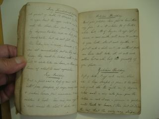 1833 Antique Cookbook Recipes Handwritten Manuscript Boston,  Orig Massachusetts