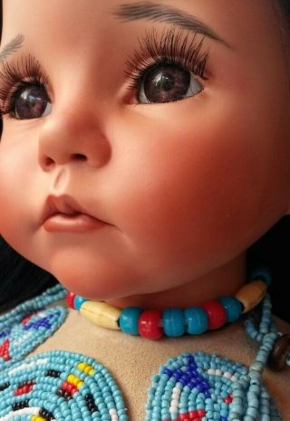 A21 24 " Expressions Dianna Effner Native American Southwest Porcelain Doll,  Pony