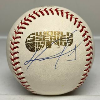 David Ortiz Signed 2007 World Series Baseball Steiner Hologram Red Sox Auto
