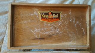 Vintage King Kut Hobby Tool Box Walnut Swing Hinge Latch