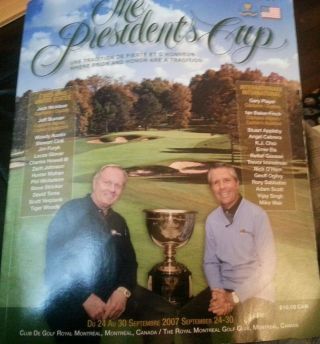 Presidents Cup 2007 Program Golf Montreal Jack Nicklaus Cover