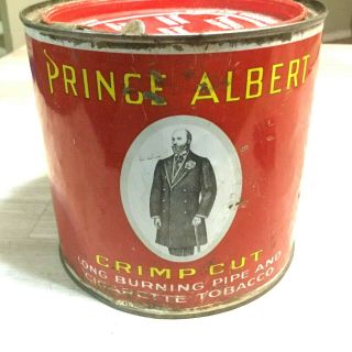 Prince Albert Crimp Cut Long Burning Pipe And Cigarette Tobacco Vintage Can