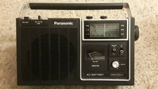 Vintage 1970s Panasonic Rf - 1060 Portable Psb Fm Am 3 - Band Radio With Power Cord
