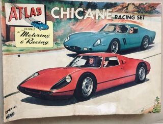 Vintage Atlas Ho Motoring Slot Car Chicane Racing Set 1200 " As - Is "