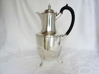 Victorian Stylish Solid Silver Hot Water Jug / Coffee Pot –sheffield 1891