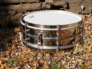 Ludwig & Ludwig 1920s Nob 5 X 14 " 2 Pc Heavy Brass Snare Drum Antique Vintage