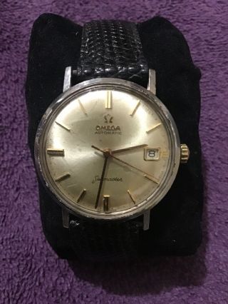 Vintage Omega Seamaster Automatic Men’s Wristwatch With Cartier Band And Clasp 2