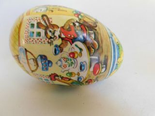 Vintage Hand Crafted Paper Mache Easter Egg Trinket Box Germany