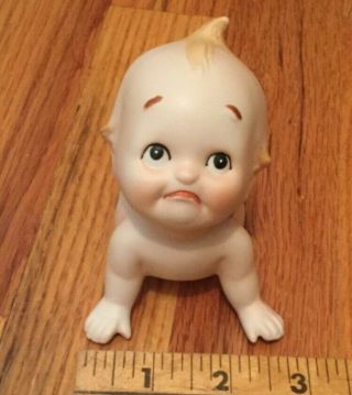 Vintage Baby Kewpie Cupie Doll Ceramic Figurine Japan Bisque Porcelain Frowning