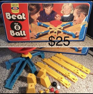 1975 Vintage Ideal Beat The 8 Ball Action Game
