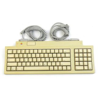 Vintage Apple Keyboard Ii M0487 With Two Cords 1990