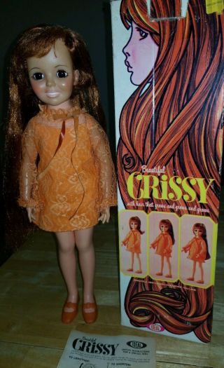 IDEAL 1969 CRISSY DOLL ORANGE DRESS SHOES PANTIES PAPERS BOX 50 B - DAY 2